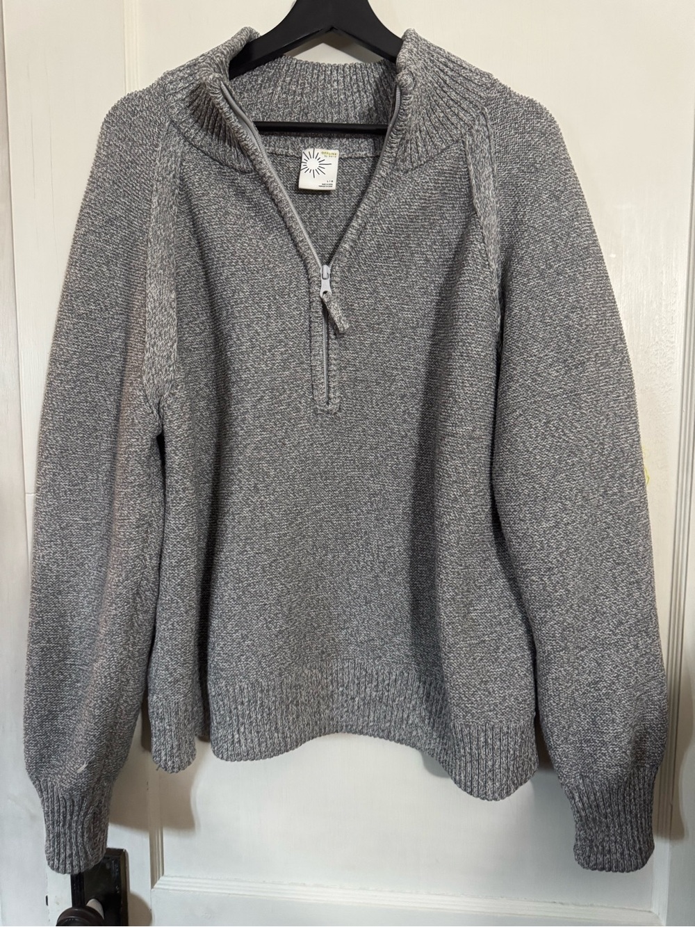 Offline Quarter-Zip Gray Knit Sweater